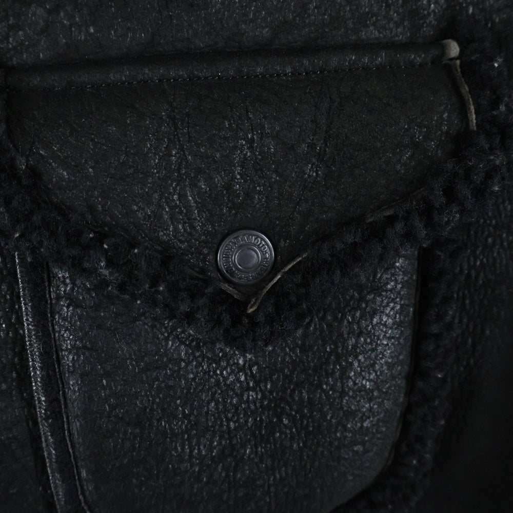 Yohji Yamamoto POUR HOMME(ヨウジヤマモト プールオム) 02AW ムートンジャケット レザージャケット ブラック HM-Y11-746