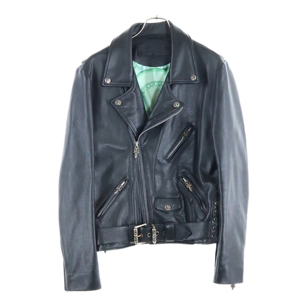 CHROME HEARTS(クロムハーツ) ×HERMES JJ DEAN エルメス JJディーン ダガージップライダース レザージャケット ブラック