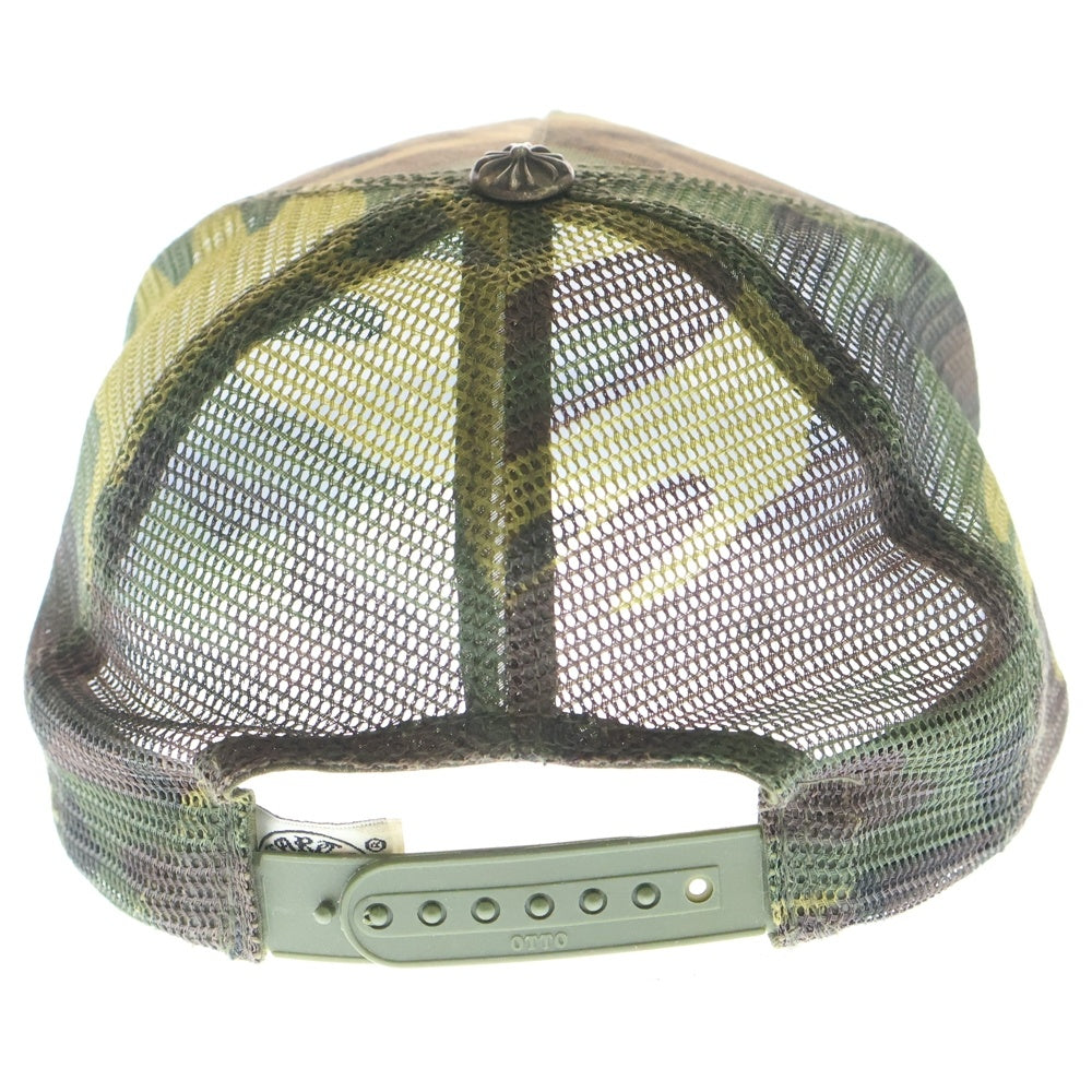 CHROME HEARTS(クロムハーツ) Cemetery Cross Patch Trucker Cap セメタリークロスパッチ トラッカー ベースボールキャップ 帽子 オレンジ/カモ