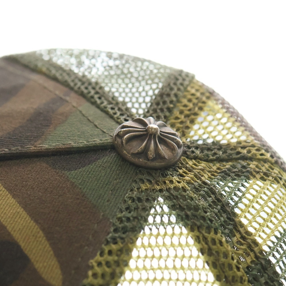 CHROME HEARTS(クロムハーツ) Cemetery Cross Patch Trucker Cap セメタリークロスパッチ トラッカー ベースボールキャップ 帽子 オレンジ/カモ