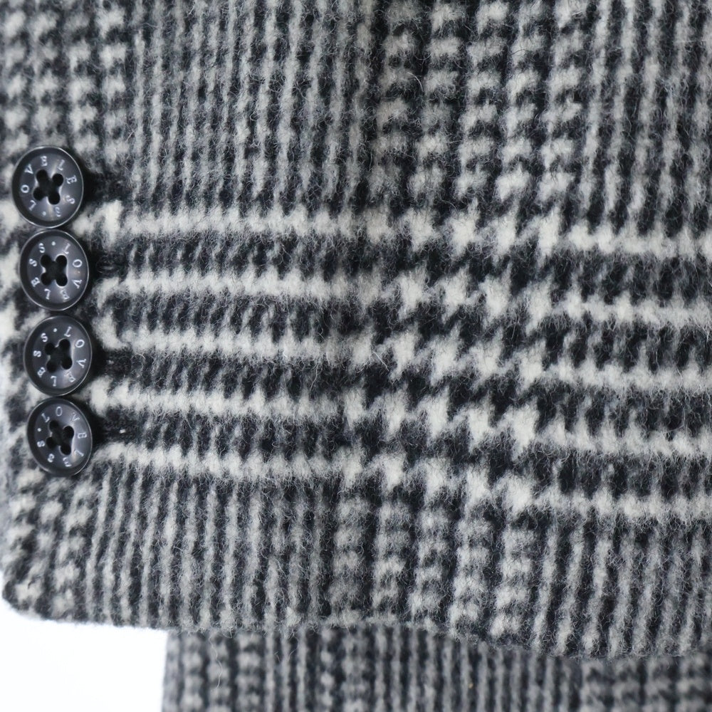 LOVELESS(ラブレス) グレンチェックコート ハウンドトゥースロングチェスターコート グレー 61B21-201-05