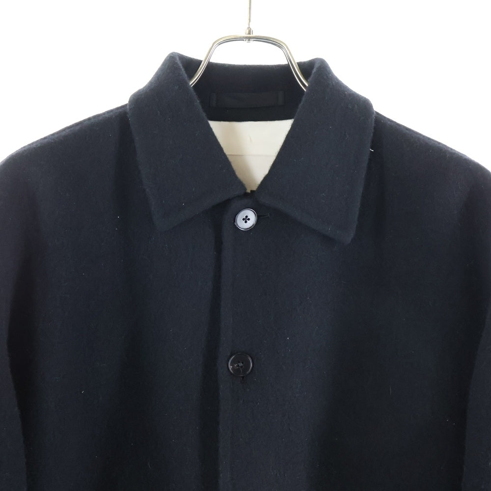JIL SANDER(ジルサンダー) 23AW ワードローブ フェルトバージンウールジャケット ウール オーバーサイズシャツジャケット ブラック J23BN0006