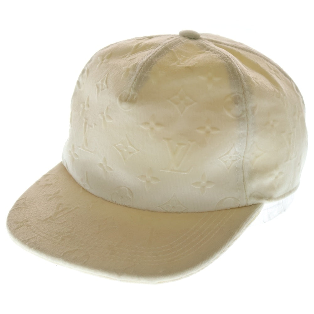 LOUIS VUITTON(ルイヴィトン) 22AW モノグラム ベルベット ベースボールキャップ 帽子 ホワイト MP3421 レディース