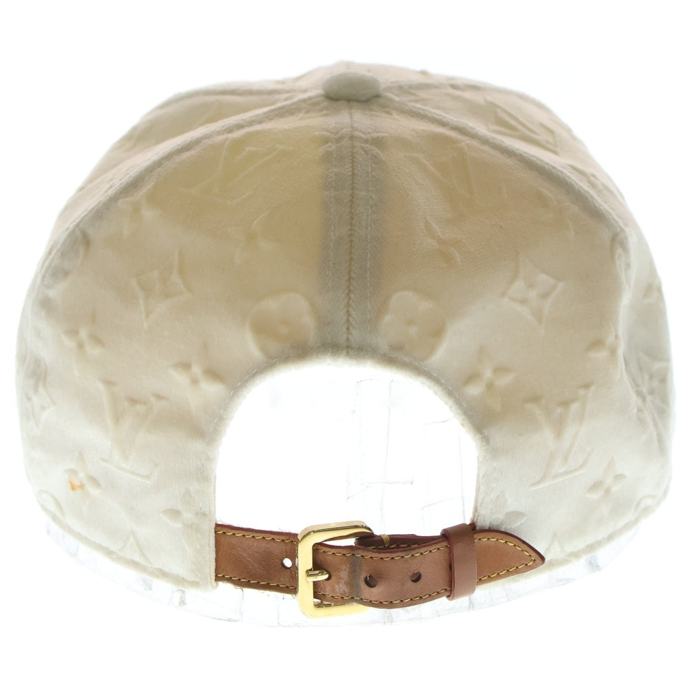 LOUIS VUITTON(ルイヴィトン) 22AW モノグラム ベルベット ベースボールキャップ 帽子 ホワイト MP3421 レディース