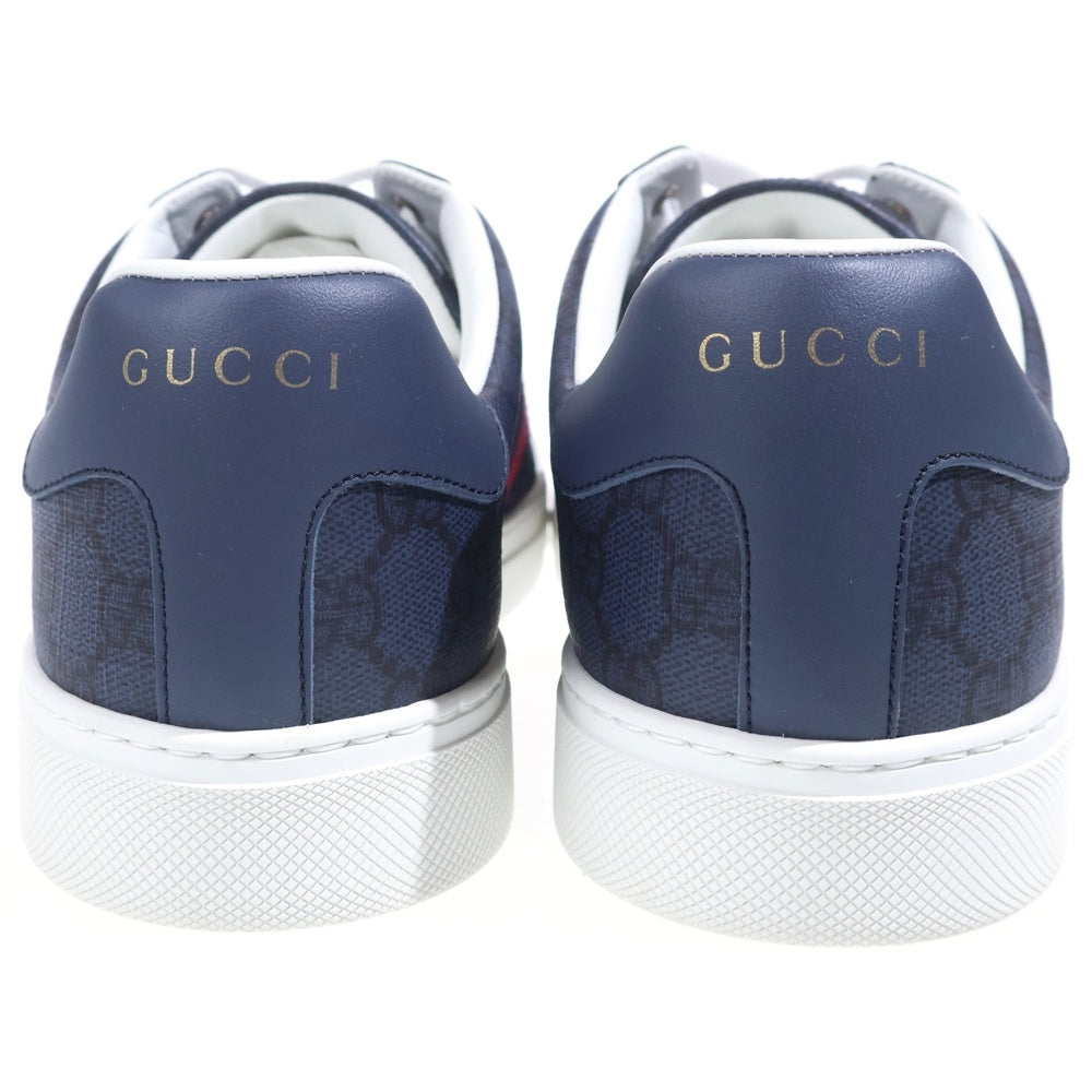 GUCCI(グッチ) ACE エース GGキャンバス シェリーライン ローカットスニーカー ネイビー 760775