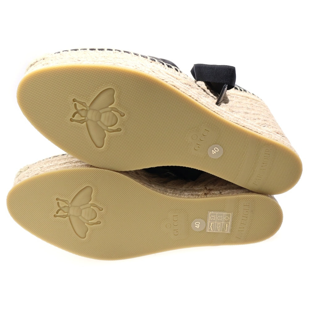 GUCCI(グッチ) GGマーモント ウェッジソールサンダル ヒール ブラック 573023 レディース