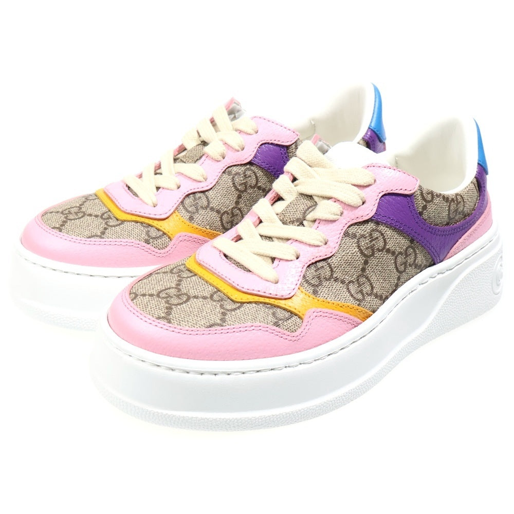 GUCCI(グッチ) GGキャンバス レザーローカットスニーカー マルチ 726850 レディース