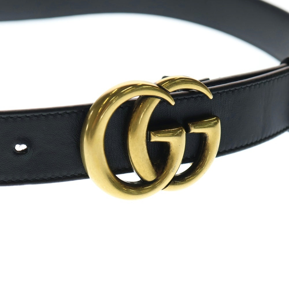 GUCCI(グッチ) GGマーモント レザーベルト ブラック 414516