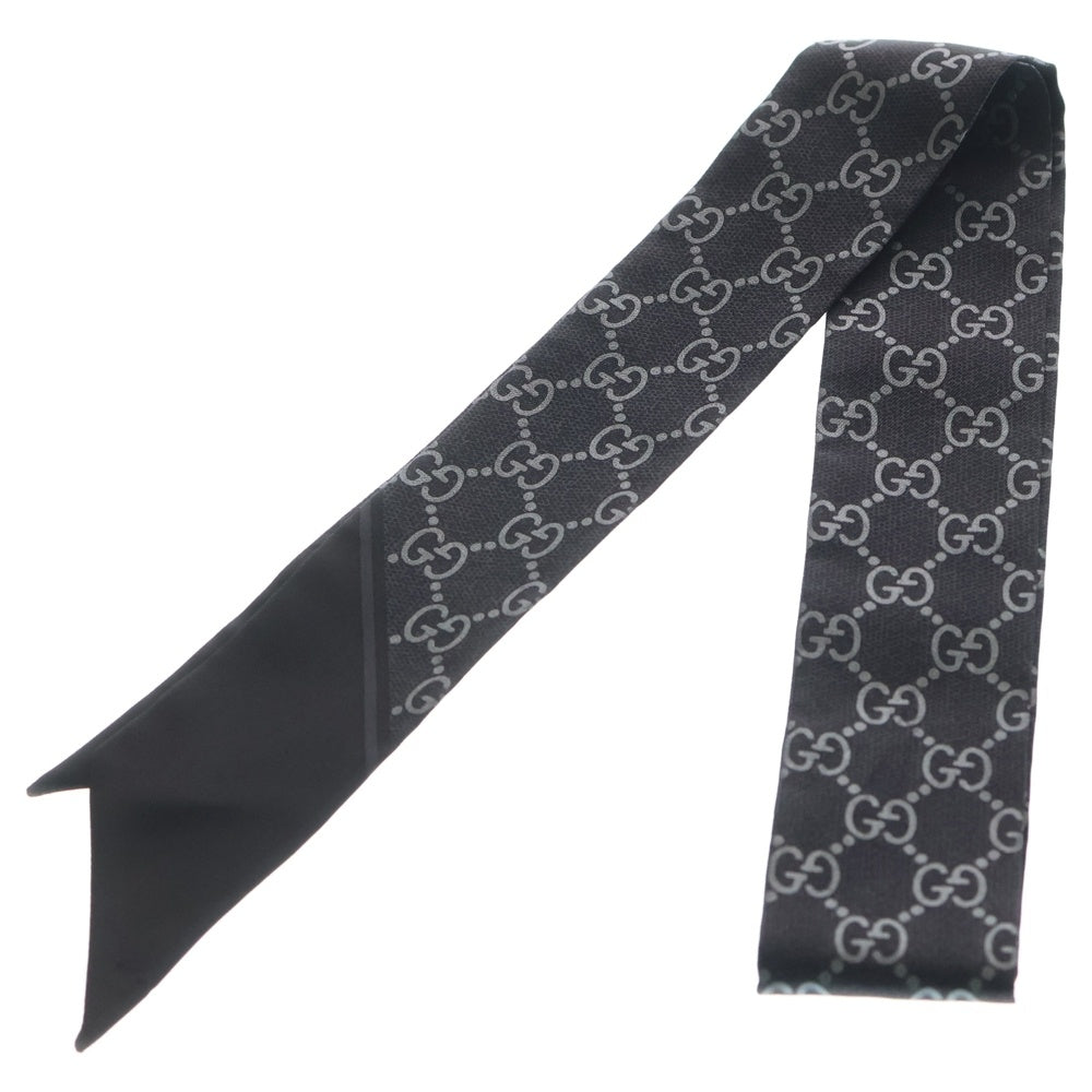 GUCCI(グッチ) ラメGGスプリーム シルク スカーフ ブラック 812250