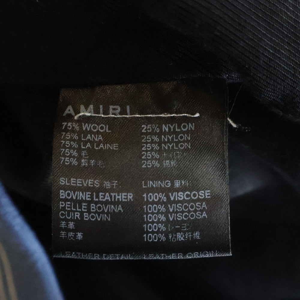 AMIRI(アミリ) Oversized Varsity Jacket オーバー サイズ バーシティ ジャケット スタジャン ブルー