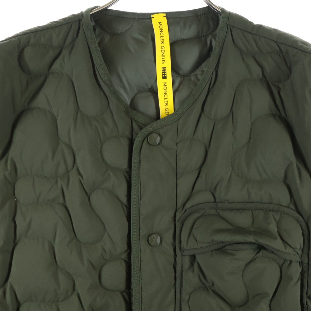 MONCLER(モンクレール) CAMICIA キルティングバックプリント半袖シャツ カーキ I209D2F00002 M3224