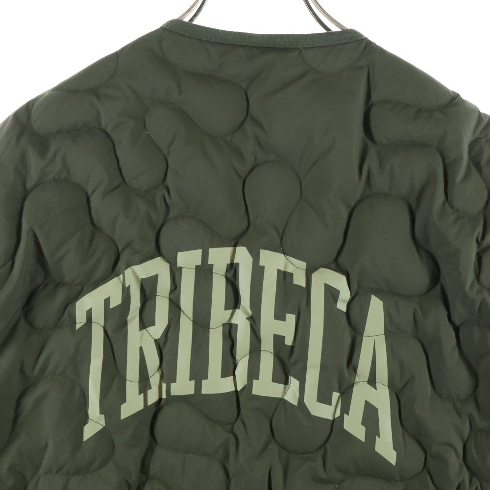 MONCLER(モンクレール) CAMICIA キルティングバックプリント半袖シャツ カーキ I209D2F00002 M3224