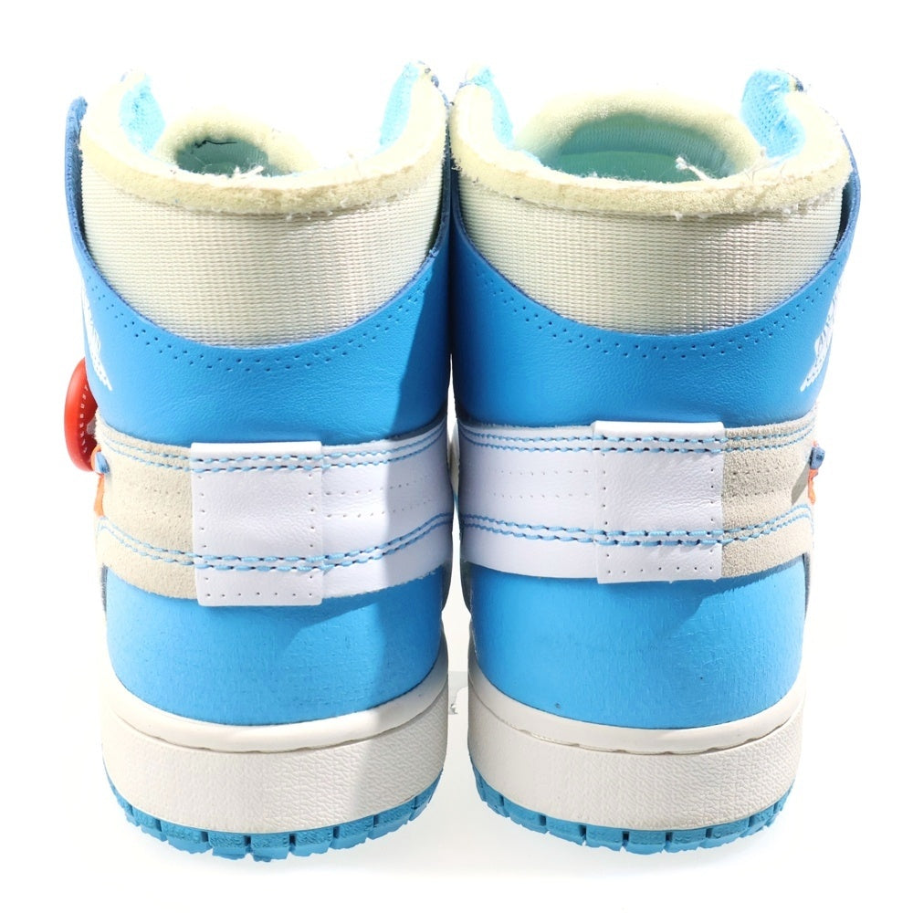 NIKE(ナイキ) × OFF-WHITE AIR JORDAN 1 POWDER BLUE UNC オフホワイト エアジョーダン1パウダーブルーハイカットスニーカー ホワイト/ブルー AQ0818-148 26.5cm/US8.5