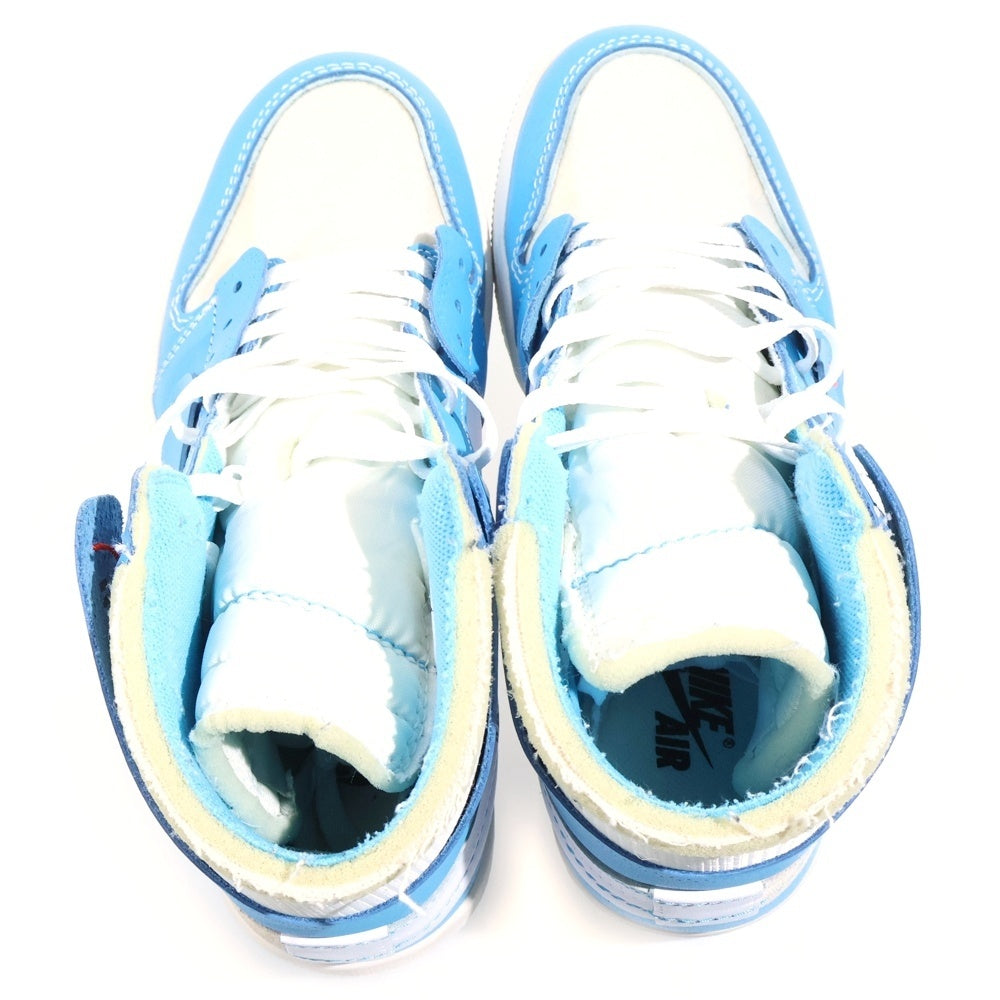 NIKE(ナイキ) × OFF-WHITE AIR JORDAN 1 POWDER BLUE UNC オフホワイト エアジョーダン1パウダーブルーハイカットスニーカー ホワイト/ブルー AQ0818-148 26.5cm/US8.5