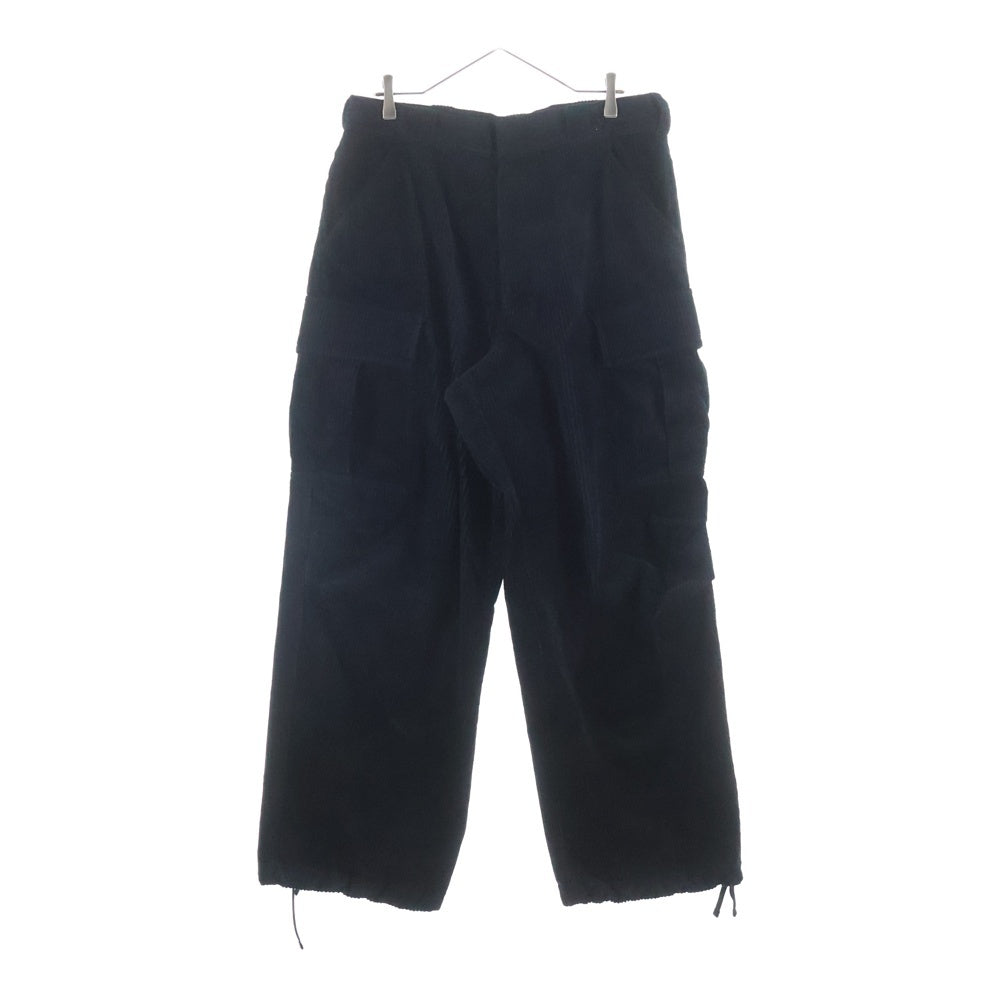 PRADA(プラダ) トライアングルロゴ カーゴパンツ コーデュロイパンツ ブラック SPH286 S222 13YO