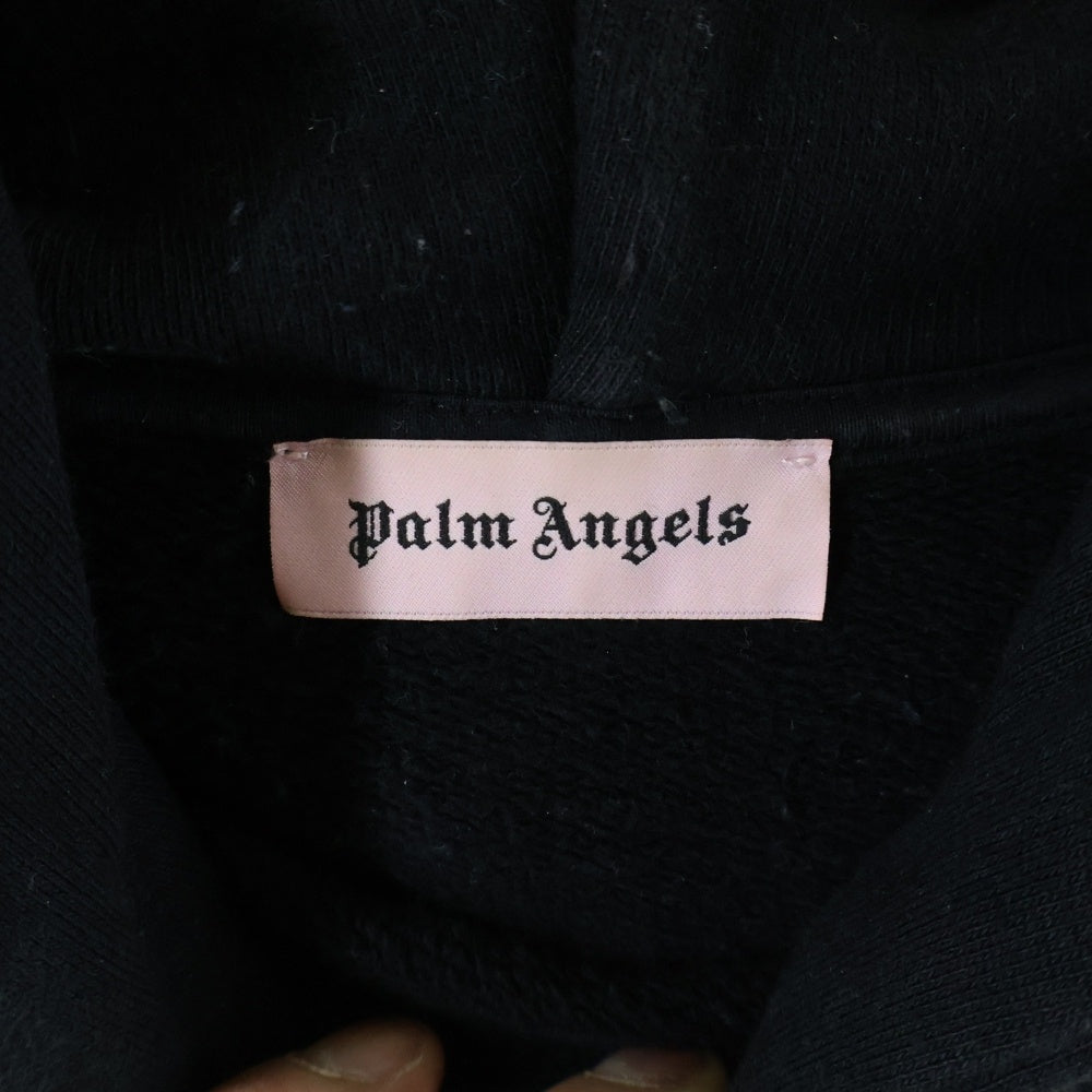 Palm Angels(パームエンジェルス) 19AW SKULL AND FACE CHAOS スカル アンド フェイス プルオーバーパーカー フィーディ ブラック PMBB036E19441028