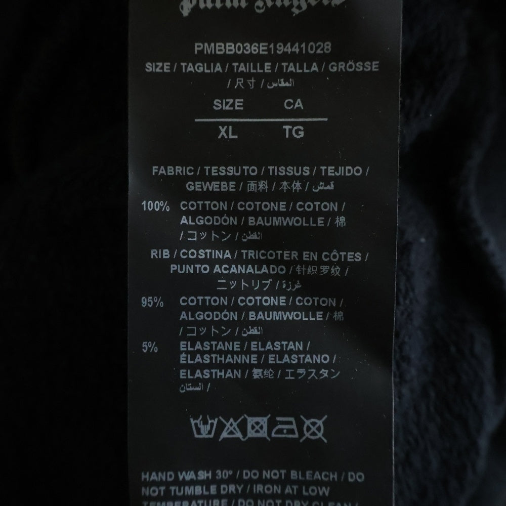 Palm Angels(パームエンジェルス) 19AW SKULL AND FACE CHAOS スカル アンド フェイス プルオーバーパーカー フィーディ ブラック PMBB036E19441028