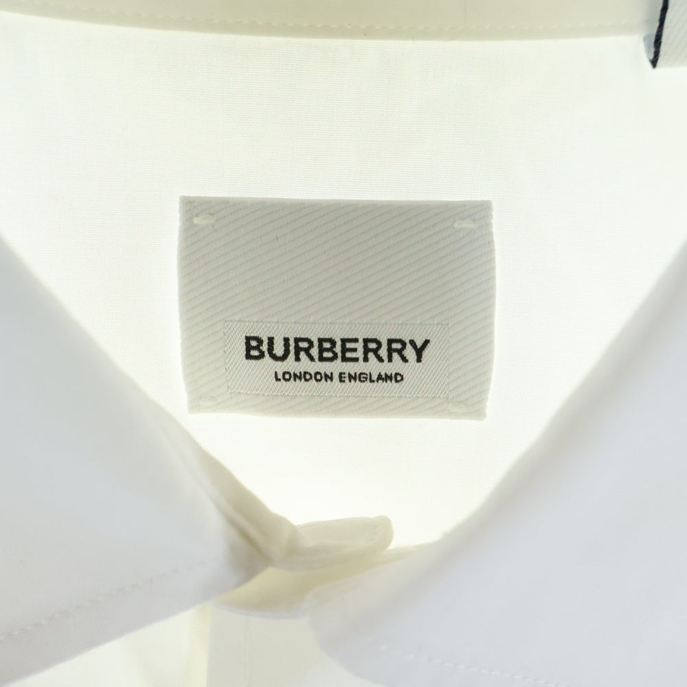 BURBERRY(バーバリー) Logo Stretch Cotton Shirt ロゴストレッチ コットンシャツ 長袖シャツ ホワイト 8021794