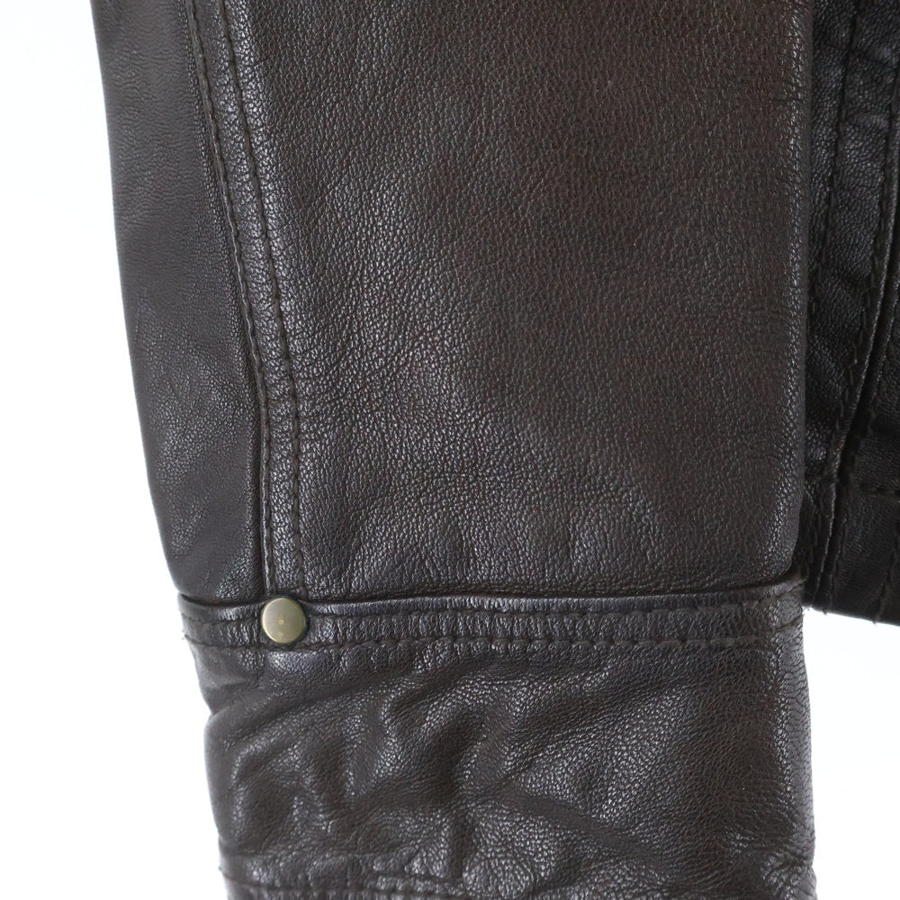 HALB(ハルプ) レザージャケット シングルライダースジャケット ブラウン 5641904-2