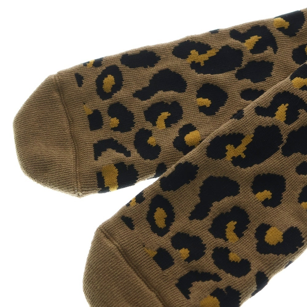 OFF-WHITE(オフホワイト) ロゴデザインソックス レオパード柄 靴下 ブラック OMRA001F1812004901