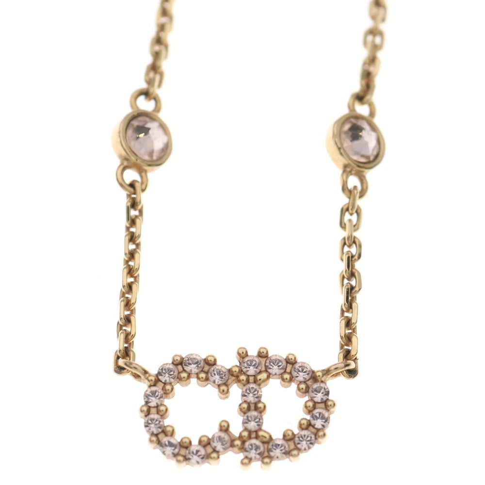 DIOR(ディオール) D Lune ディー リュヌ パール装飾 CDアイコン ゴールドチェーンネックレス ゴールド レディース