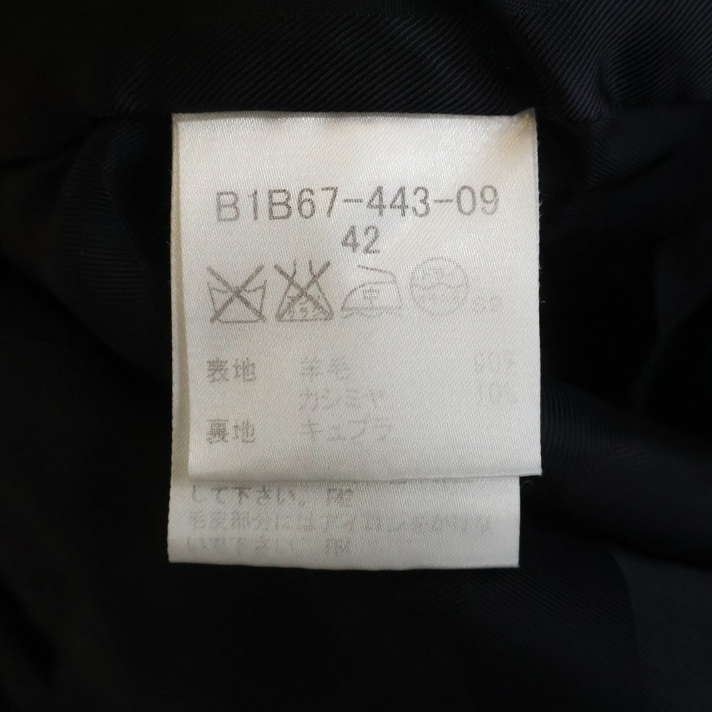 BURBERRY(バーバリー) ファックスファー ウール×カシミヤ ロングコート ブラック B1B67-443-09 レディース