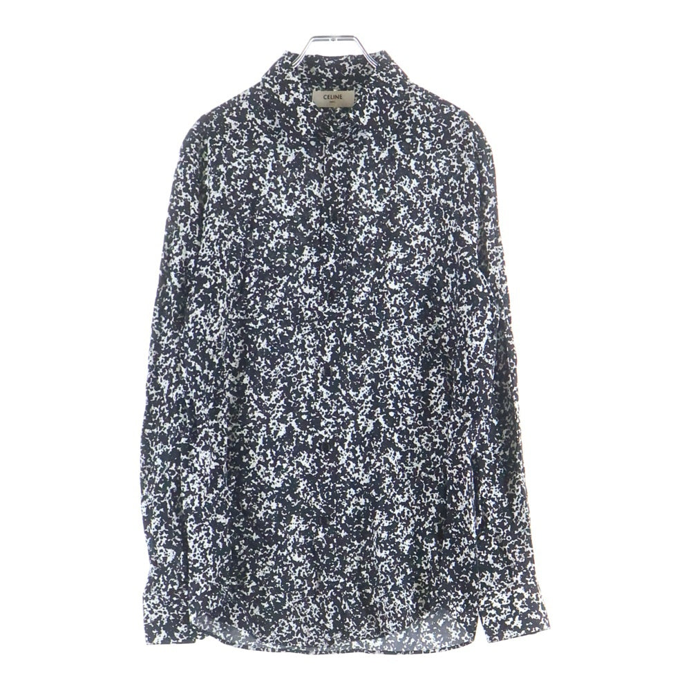 CELINE スプラッター マーブルプリントクラシック総柄長袖シャツ CELINE(セリーヌ) 19AW スプラッター マーブルプリントクラシック総柄