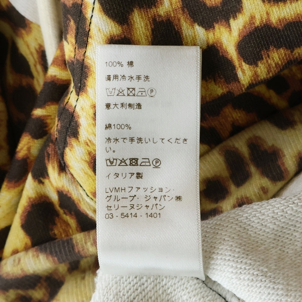 CELINE(セリーヌ) 21SS フロントロゴ レオパード柄 コットンパーカー イエロー/ブラウン 2Y321519M