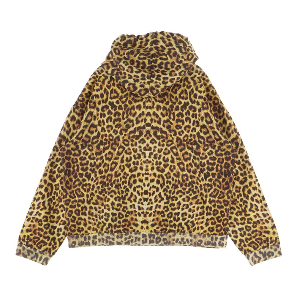 CELINE(セリーヌ) 21SS フロントロゴ レオパード柄 コットンパーカー イエロー/ブラウン 2Y321519M