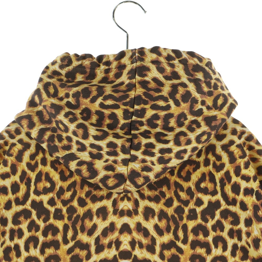 CELINE(セリーヌ) 21SS フロントロゴ レオパード柄 コットンパーカー イエロー/ブラウン 2Y321519M