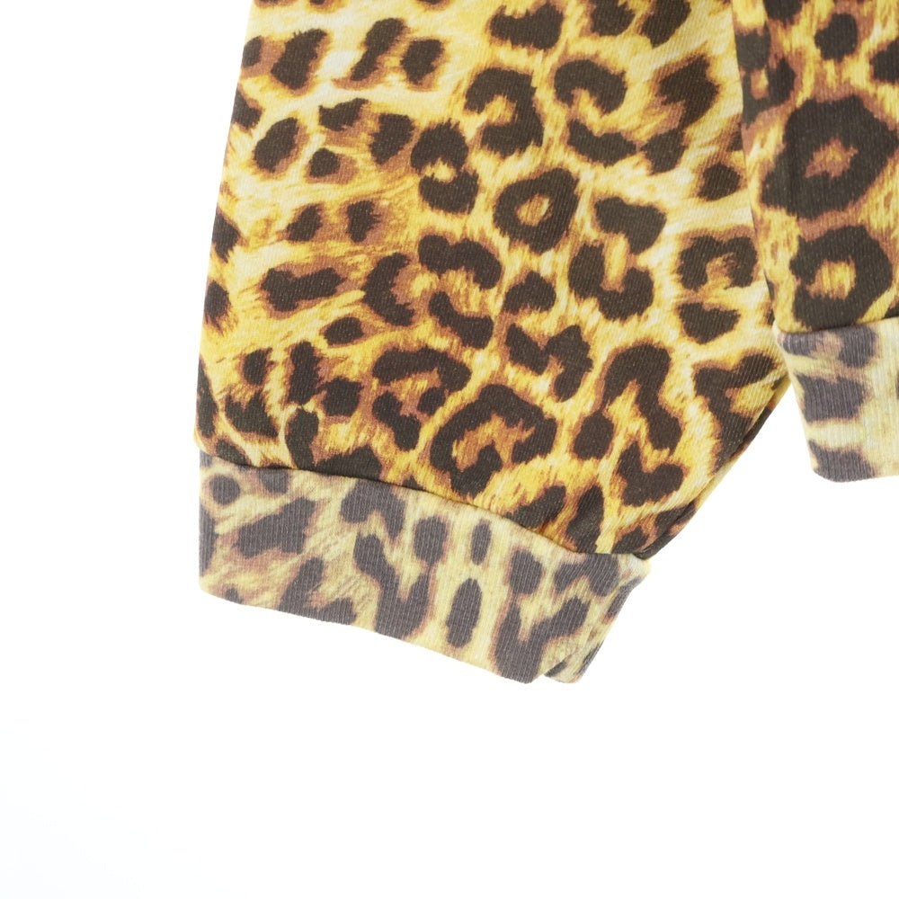 CELINE(セリーヌ) 21SS フロントロゴ レオパード柄 コットンパーカー イエロー/ブラウン 2Y321519M