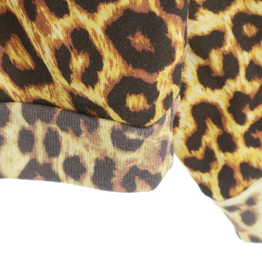 CELINE(セリーヌ) 21SS フロントロゴ レオパード柄 コットンパーカー イエロー/ブラウン 2Y321519M