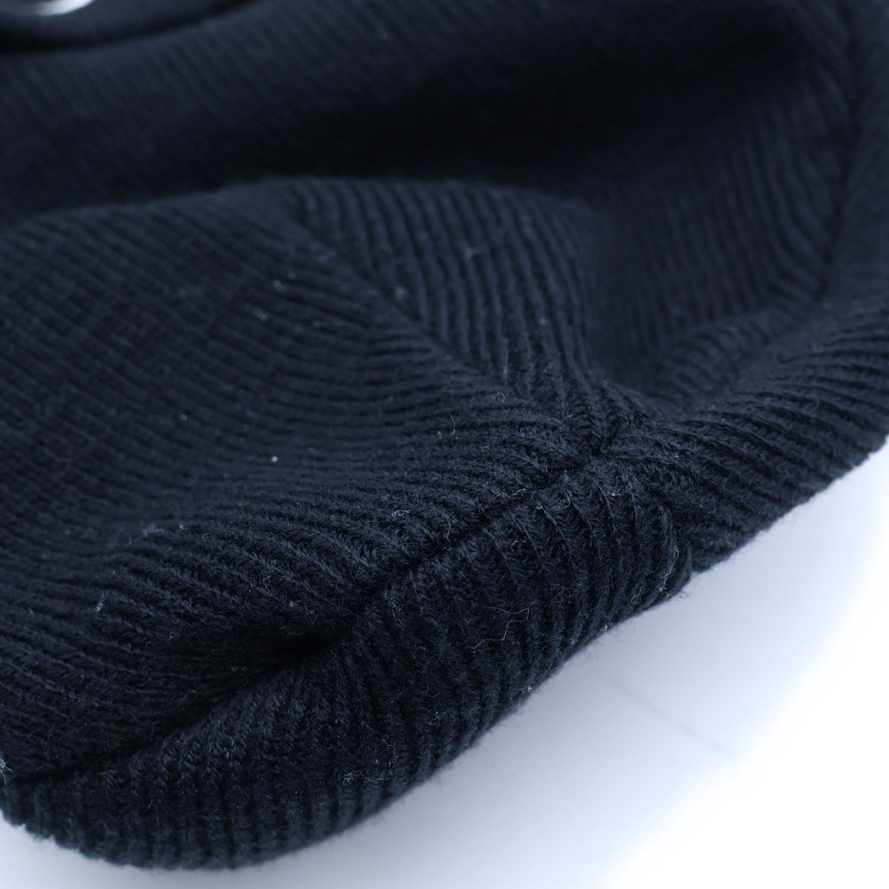 STUSSY(ステューシー) SS-Link ロゴ刺繍 ニット帽 ビーニー ブラック