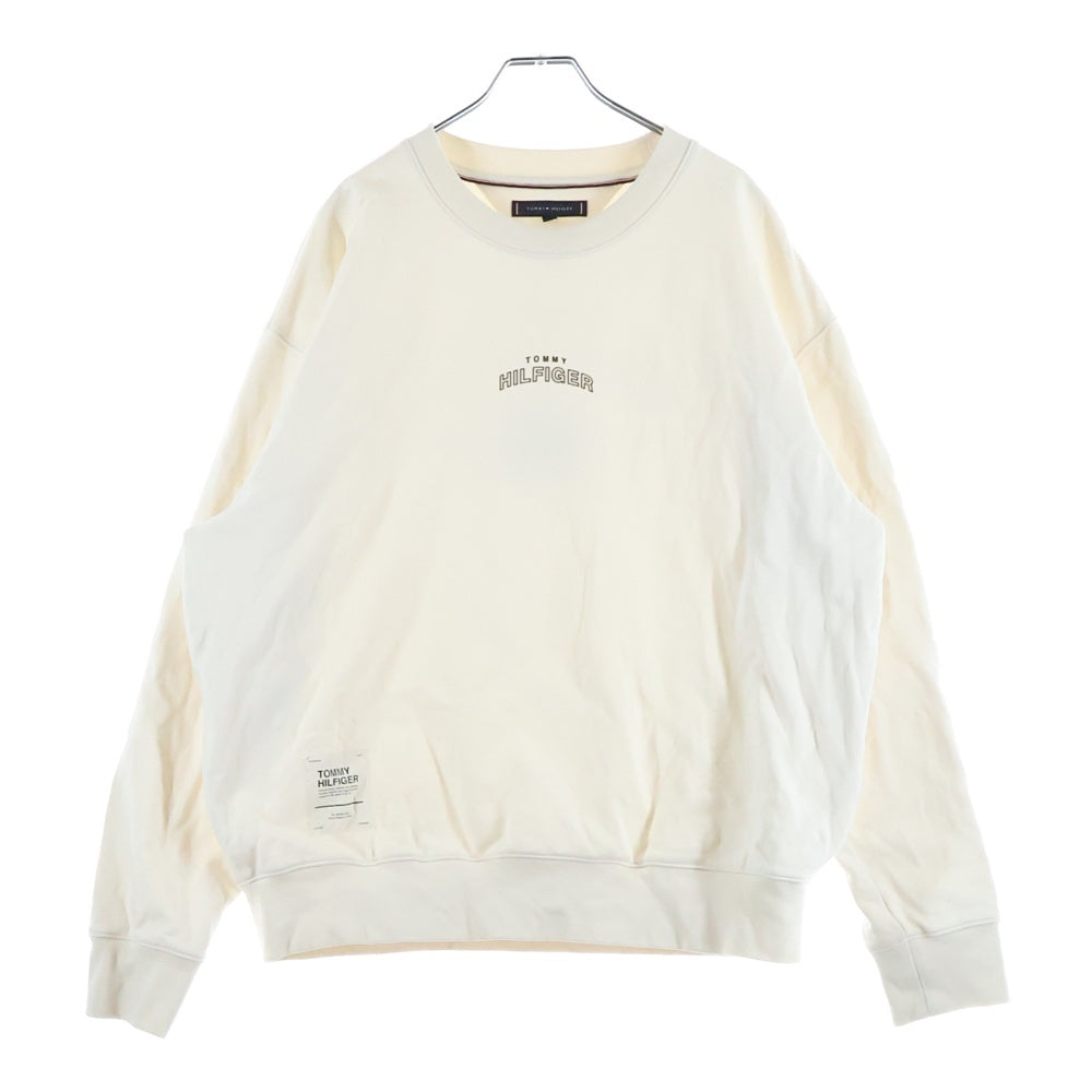 TOMMY HILFIGER(トミーヒルフィガー) MODERN ATHLETIC ヘビーツイルクルーネックトレーナー スウェット ホワイト MW42966