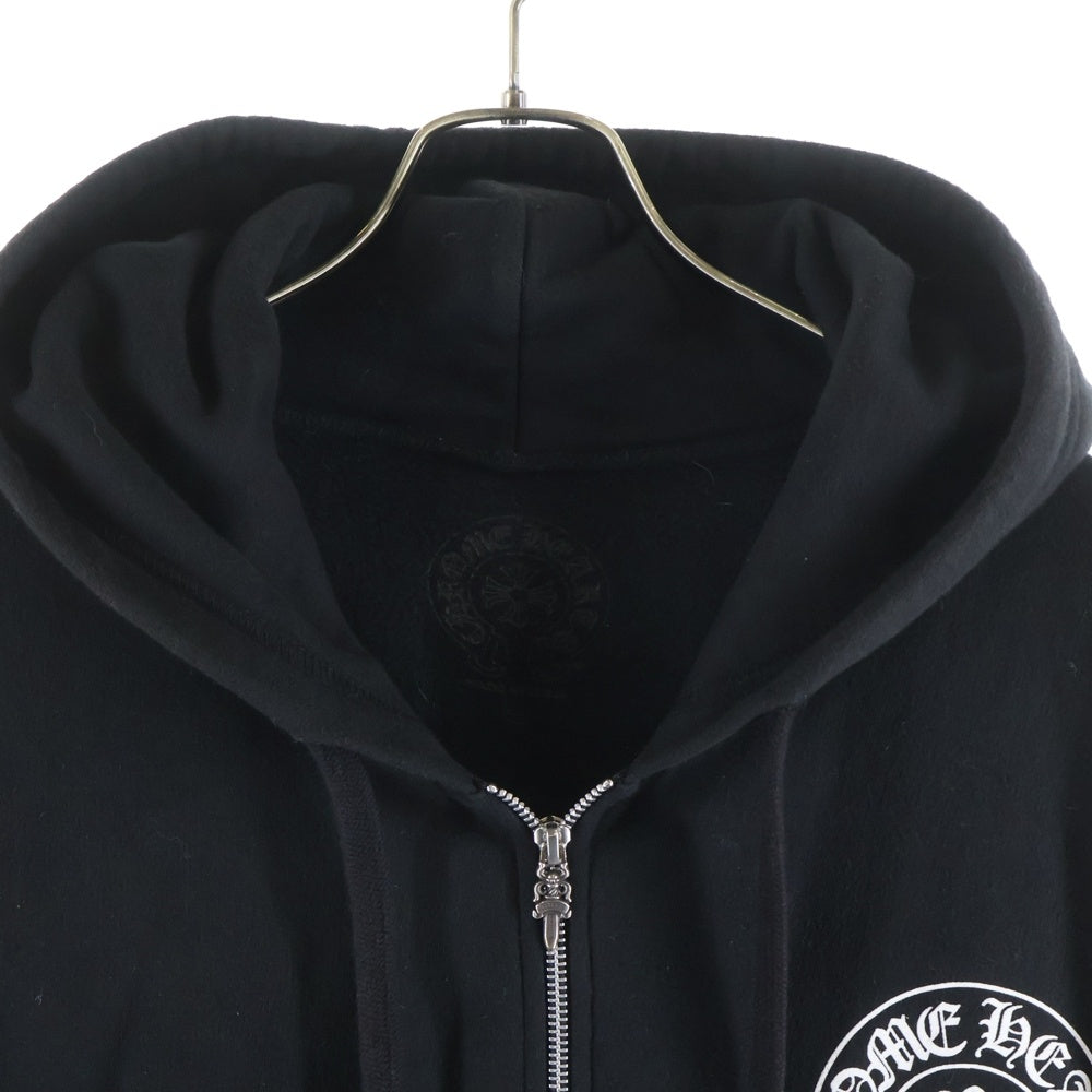 CHROME HEARTS(クロムハーツ) SWTSHRT HD ZIP LTD TOKYO 東京限定 ホースシュープリント ダガージップ ジップアップスウェットパーカー フーディー ブラック