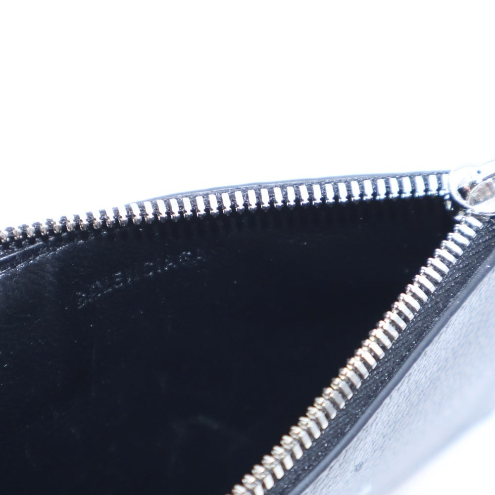 BALENCIAGA(バレンシアガ) ロゴプリント レザーカードケース コインケース ブラック 640535