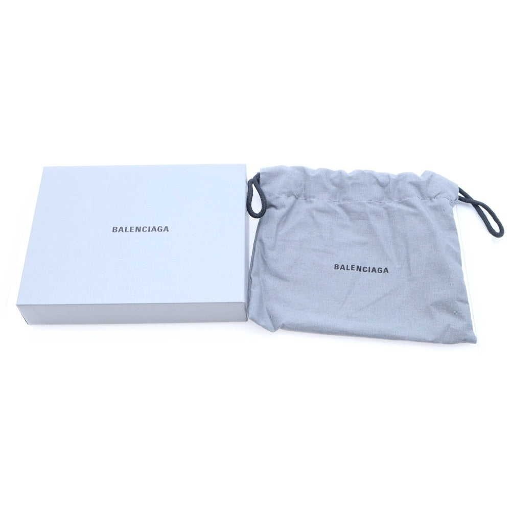 BALENCIAGA(バレンシアガ) ロゴプリント レザーカードケース コインケース ブラック 640535