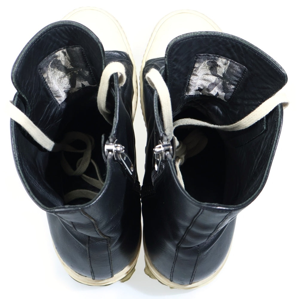 Rick Owens(リックオウエンス) RAMONES ラモーンズ レザーハイカットスニーカー ブラック