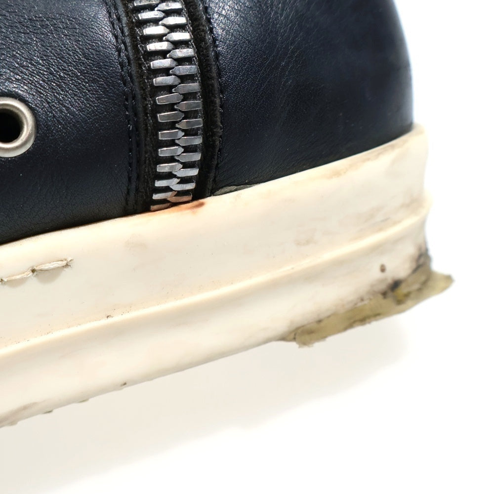 Rick Owens(リックオウエンス) RAMONES ラモーンズ レザーハイカットスニーカー ブラック