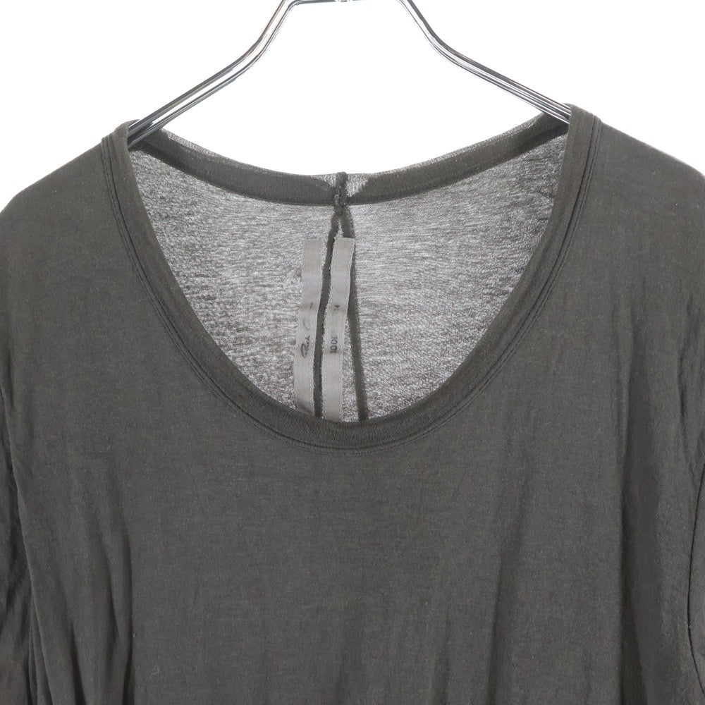 Rick Owens(リックオウエンス) 14AW DOUBLE LAYERED T-SHIRT ダブルレイヤード 半袖Tシャツ カットソー グレー RU14F2256-UC