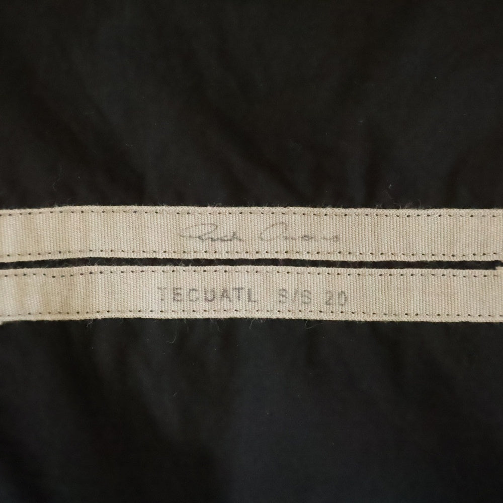 Rick Owens(リックオウエンス) 20SS GOLF SHIRT ノーカラー ゴルフシャツ 半袖シャツ ブラック RU20S7292