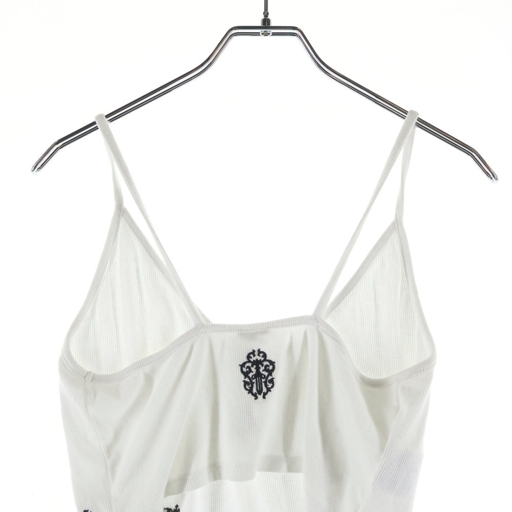 CHROME HEARTS(クロムハーツ) Y NOT Vine Dagger Camisole バスシード ワイノット ヴァインダガー刺繍 キャミソール タンクトップ レディース ホワイト