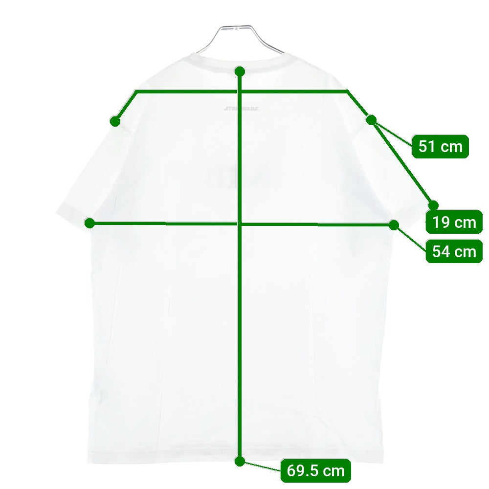 KITH(キス) ×STARWARS Yoda Tee スターウォーズ ヨーダ ロゴプリントクルーネック半袖Tシャツ ホワイト