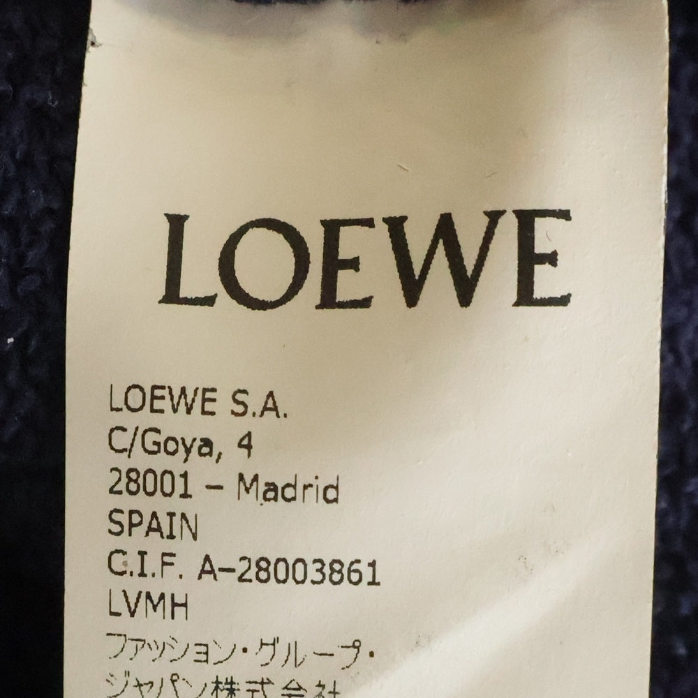 LOEWE(ロエベ) アナグラム エンブロイダリー ロゴ スウェット プルオーバー パーカー ネイビー H526341XA0