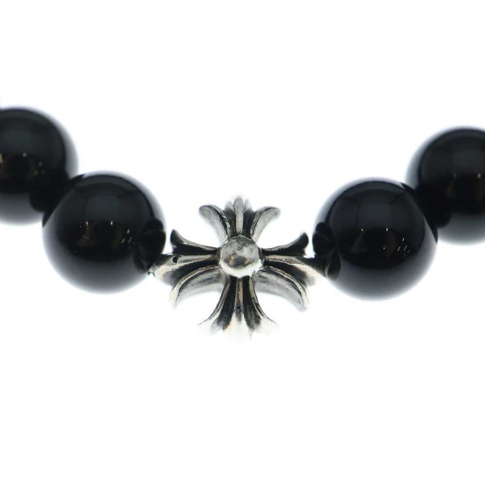 CHROME HEARTS(クロムハーツ) 8mm BEAD CHプラスボール 8mmビーズブレスレット ブラック/シルバー