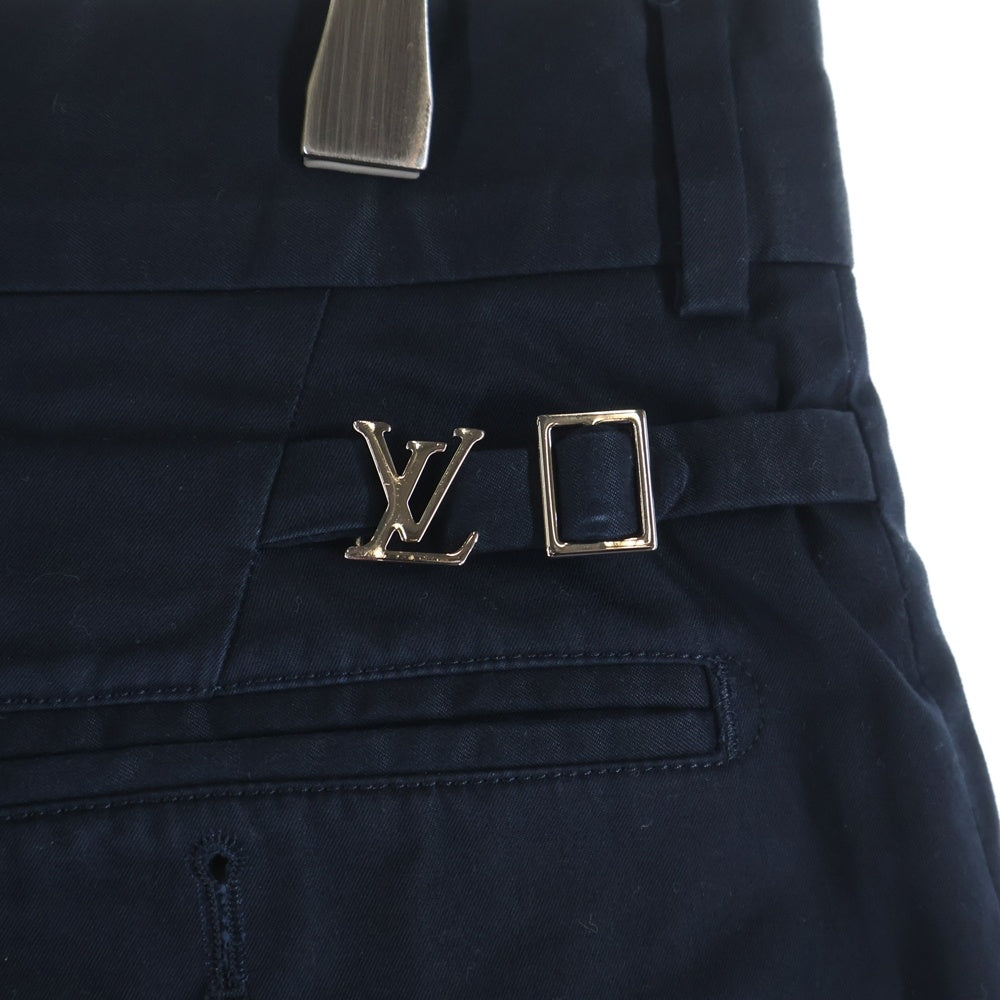 LOUIS VUITTON(ルイヴィトン) 14SS LVロゴ装飾 コットンハーフパンツ ショーツ ネイビー