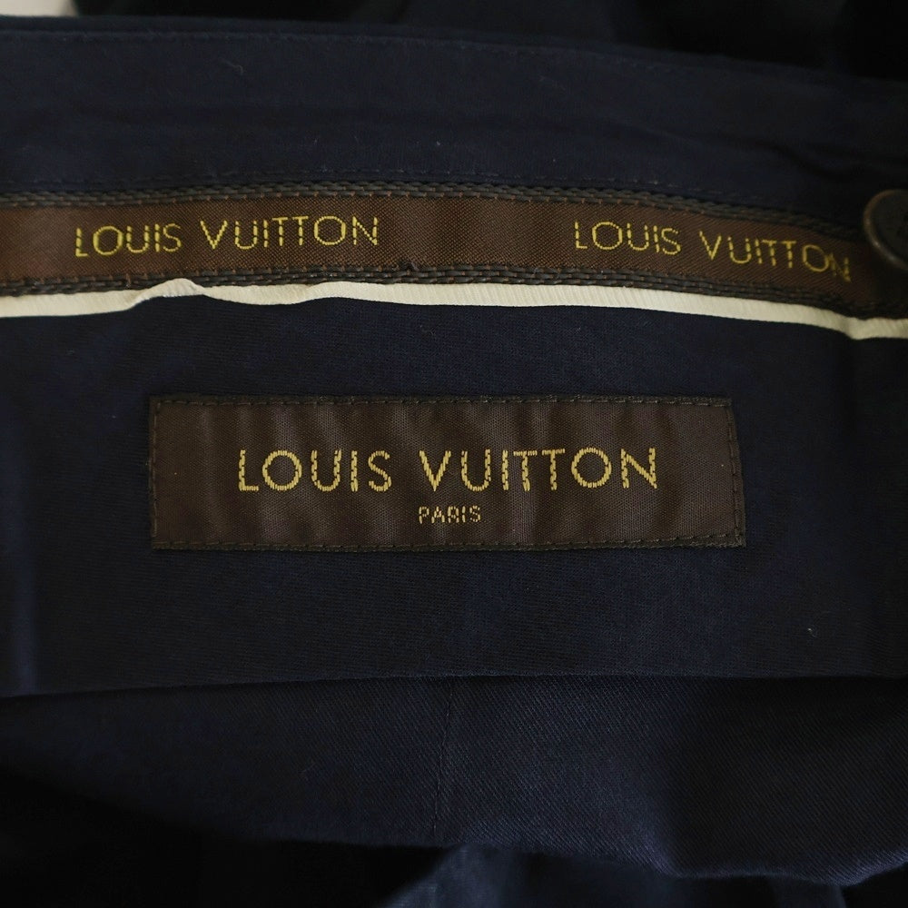 LOUIS VUITTON(ルイヴィトン) 14SS LVロゴ装飾 コットンハーフパンツ ショーツ ネイビー