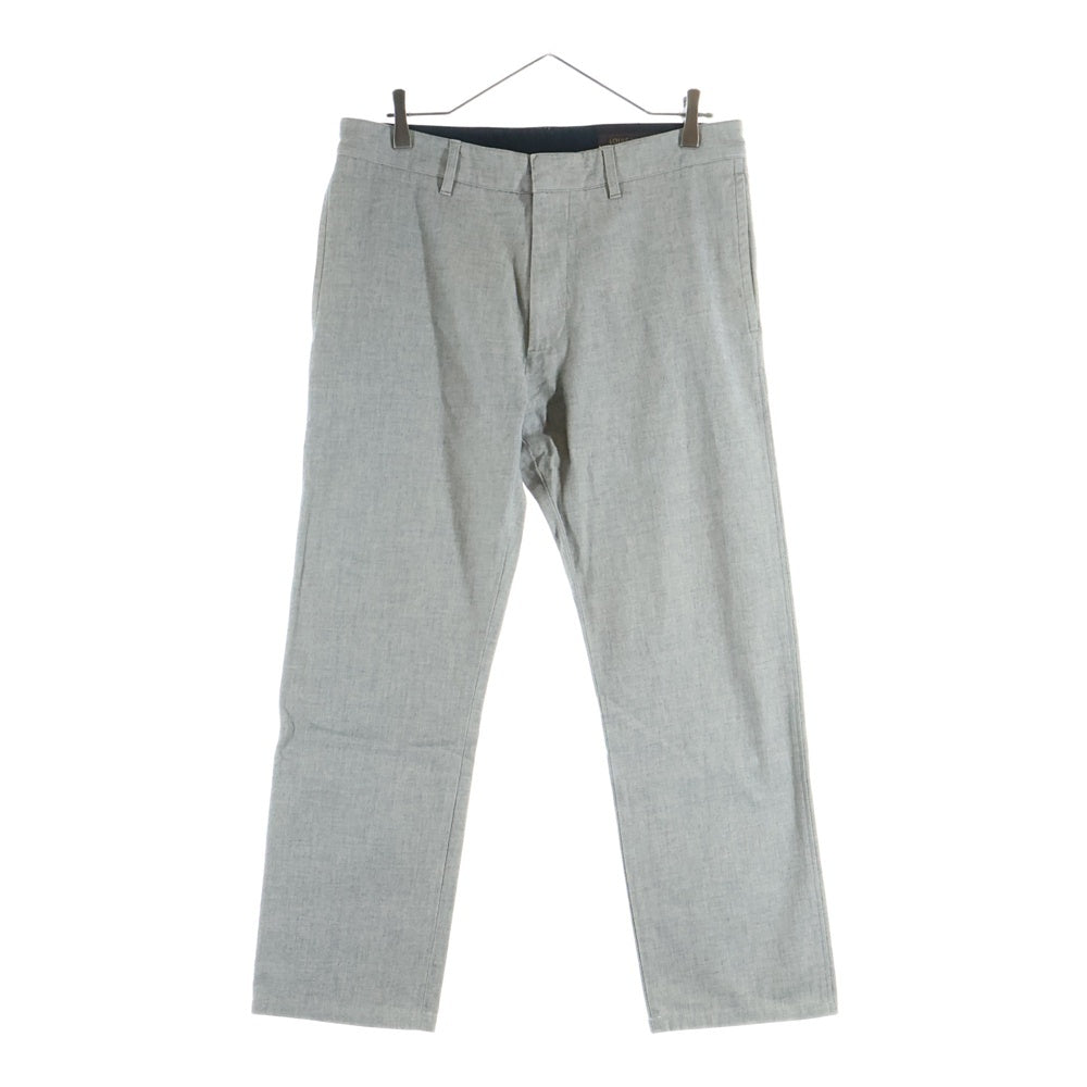 LOUIS VUITTON ルイヴィトン 14AW レザーベルトループ スラックスパンツ グレー RM142M H6P17WBZA LOUIS VUITTON(ルイヴィトン) 14AW レザーベルトループ スラックス