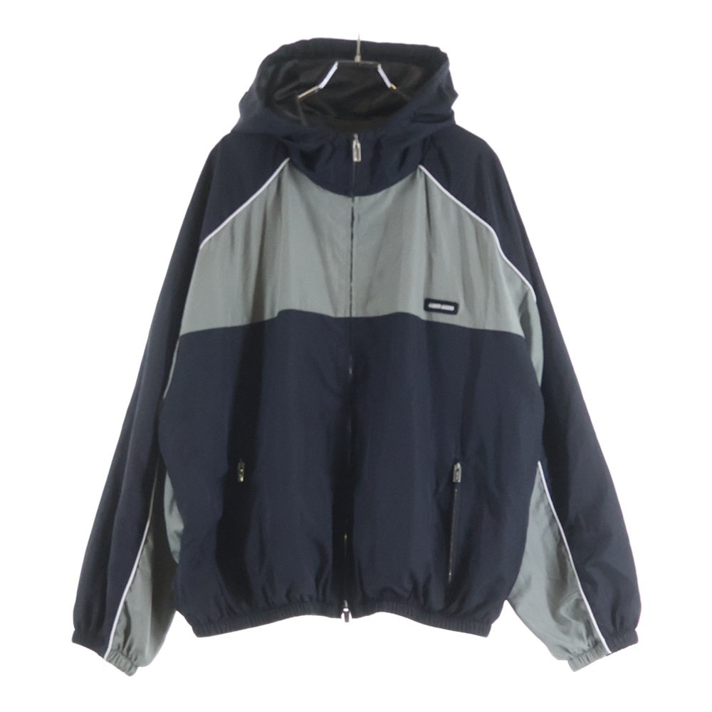 MIU MIU テクニカルシルク ジップフルソンジャケット　m miumiu(ミュウミュウ) テクニカルシルク ロゴジップブルゾンジャケット