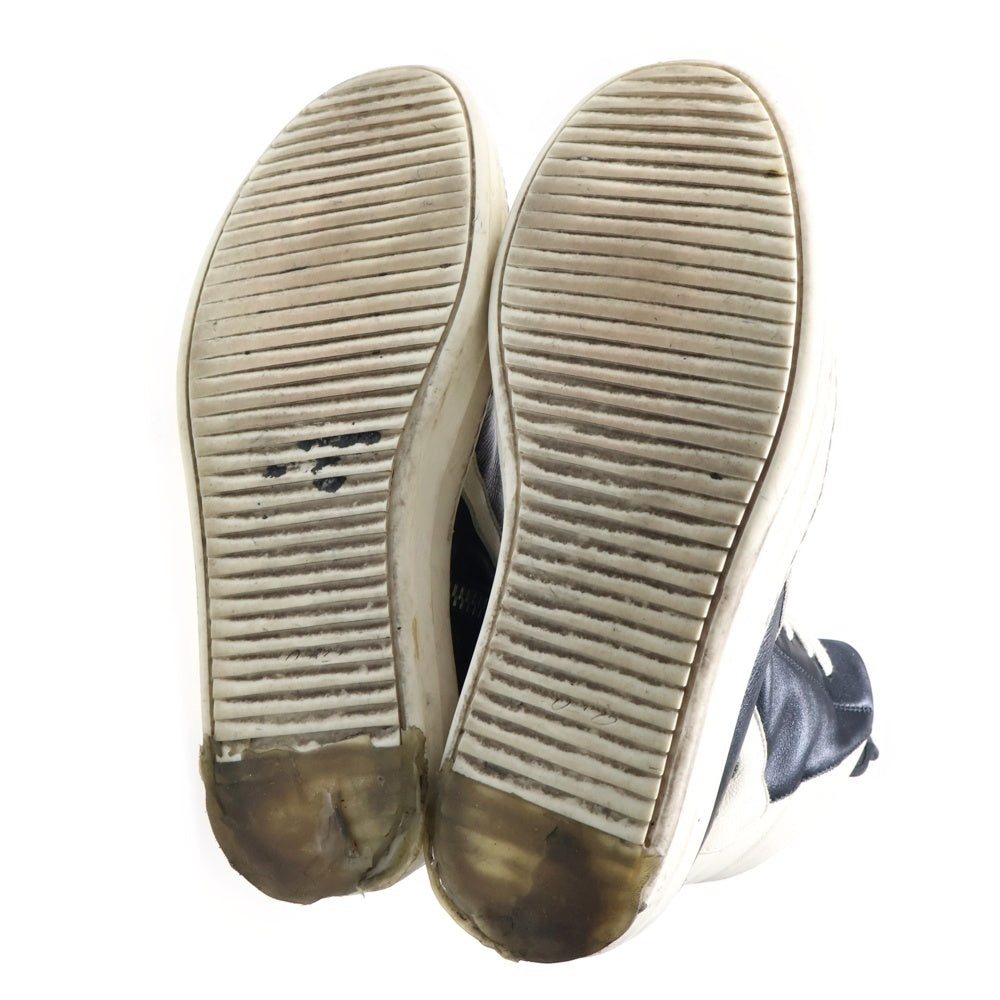 Rick Owens(リックオウエンス) Geobasket ジオバスケット スエードレザー ハイカットスニーカー レザーブーツ ブラック/ホワイト 43